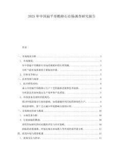 2025年中国扁平形鹅卵石市场调查研究报告