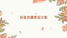 2025年盲盒直播策劃方案