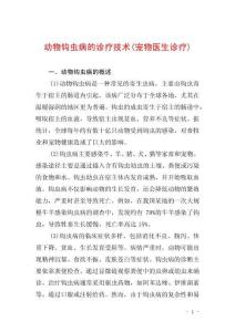 动物钩虫病的诊疗技术(宠物医生诊疗)
