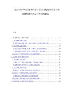 2025-2030咽后脓肿的治疗行业市场现状供需分析及投资评估规划分析研究报告