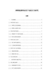 弹幕视频网站用户动机行为研究