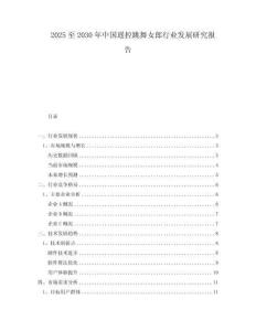 2025至2030年中国遥控跳舞女郎行业发展研究报告