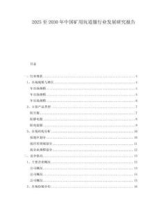 2025至2030年中国矿用坑道服行业发展研究报告