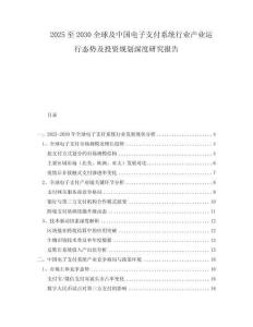 2025至2030全球及中国电子支付系统行业产业运行态势及投资规划深度研究报告