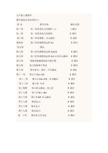 七年級(jí)數(shù)學(xué)上冊(cè)教學(xué)進(jìn)度安排