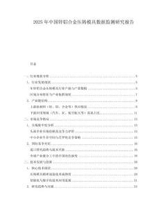 2025年中国锌铝合金压铸模具数据监测研究报告