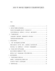 2025年SMD贴片线圈项目市场调查研究报告