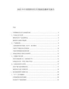 2025年中国塑料回行针数据监测研究报告