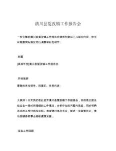 潢川县踅孜镇工作报告会