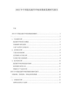 2025年中国提花蔺草单枕席数据监测研究报告