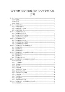 农业现代化农业机械自动化与智能化系统方案