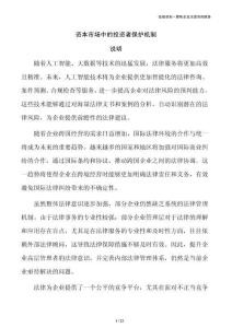 资本市场中的投资者保护机制