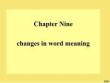 第九章--词的语义变化优秀文档