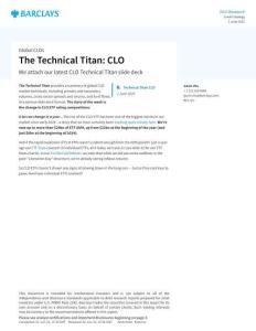 【巴克莱-2025研究报告】技术巨人：CLO：我们附上最新的CLO技术巨人幻灯片