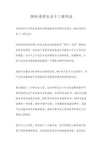 2024美好生活新玩法报告