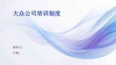 大众公司培训制度