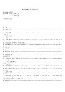 2025年TOTO营销策划方案