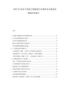 2025至2030中国滚子链链轮行业调研及市场前景预测评估报告