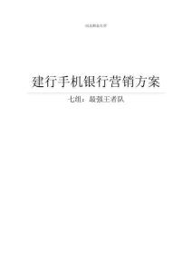 2025年建行手机银行七组营销方案