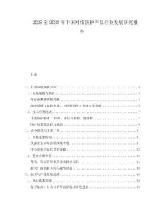 2025至2030年中国网络防护产品行业发展研究报告