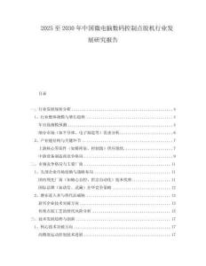 2025至2030年中国微电脑数码控制点胶机行业发展研究报告
