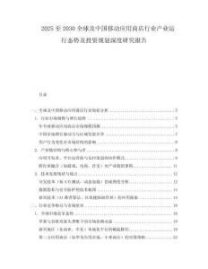 2025至2030全球及中国移动应用商店行业产业运行态势及投资规划深度研究报告