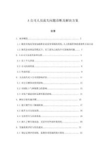 A公司人员流失问题诊断及解决方案