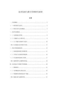 技术发展与数字营销研究展望