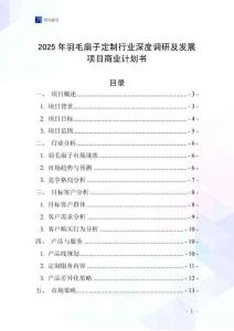 2025年羽毛扇子定制行業深度調研及發展項目商業計劃書