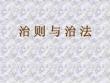 治 則 與 治 法