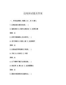 邊境面試題及答案