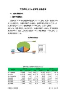 三鶴藥業(yè)2024年管理水平報(bào)告