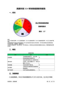 西原環(huán)保2024年財務(wù)報表粉飾報告