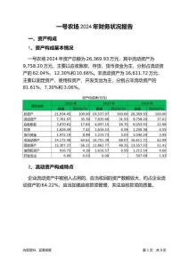一號(hào)農(nóng)場(chǎng)2024年財(cái)務(wù)狀況報(bào)告