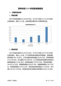 彥林科技2024年經營成果報告