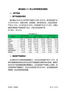 磐石基業(yè)2024年上半年財務(wù)狀況報告