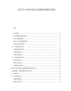 2025年中國分劃放大鏡數(shù)據(jù)監(jiān)測研究報(bào)告
