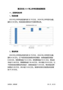 星漢文化2024年上半年經(jīng)營成果報告
