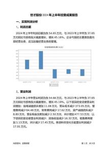 世才股份2024年上半年經(jīng)營(yíng)成果報(bào)告