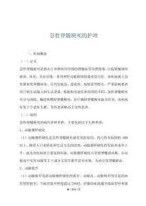 急性脊髓梗死的护理