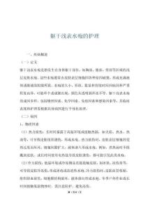 躯干浅表水疱的护理