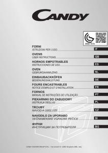 Candy卡迪FCS 605X_E使用說明書