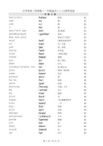 小學(xué)英語(yǔ)外研版(一年級(jí)起點(diǎn))1-12冊(cè)單詞(帶音標(biāo)可直接打印)