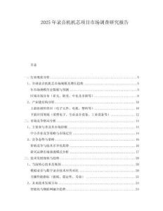 2025年錄音機(jī)機(jī)芯項(xiàng)目市場調(diào)查研究報(bào)告
