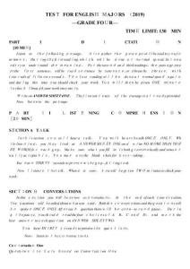2025年專四真題打印版含答題卡一內(nèi)容