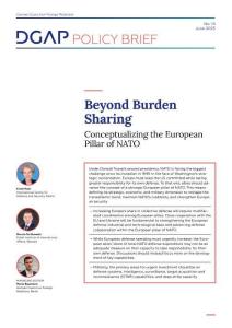 dgap -超越負(fù)擔(dān)分擔(dān)：對(duì)北約歐洲支柱的概念化 Beyond Burden Sharing - Conceptualizing the European Pillar of NATO