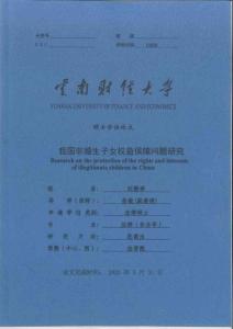 我國非婚生子女權益保障問題研究