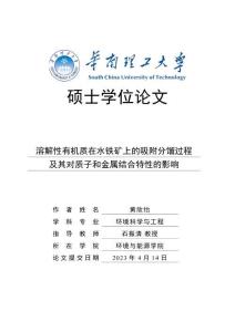 溶解性有機質在水鐵礦上的吸附分餾過程及其對質子和金屬結合特性的影響