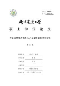 可见光诱导杂芳香烃C(sp2)-H键官能团化反应研究