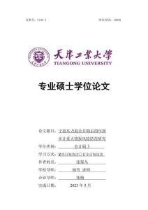 寧波東力混合并購后的年報審計重大錯報風險防范研究